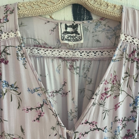 JAASE  Lilac Pink Floral Button Front Maxi Dress SZ: M/L - Picture 9 of 15